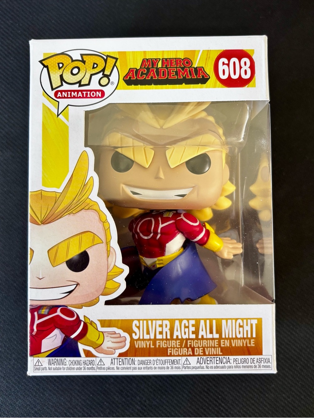 Funko POP! My Hero Academia Silver Age All Might Figure - Yellow, Red, Blue